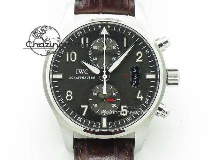 MIROTIME 0113 Comfortable Pilot Chrono IW388003 Real Ceramic ZF 1:1 Best Edition On Black Nylon Strap A 7322